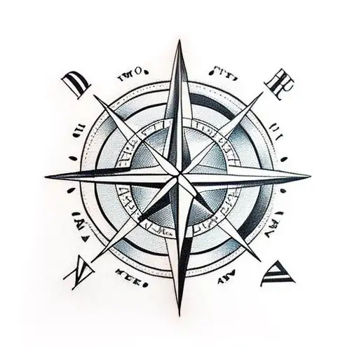 Compass With Old Map