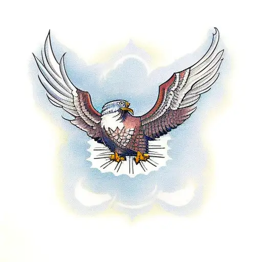 Moravian Eagle With Spread Wings