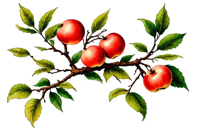 Tree Branch With Crabapple