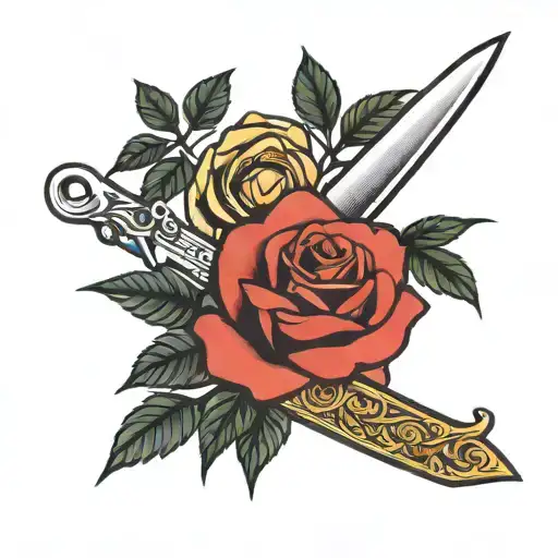 Rose And Knife