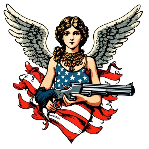 Angel Holding A Gun