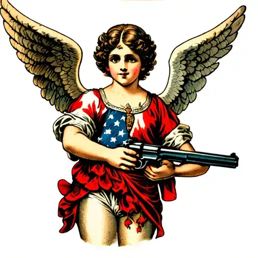 Angel Holding A Gun