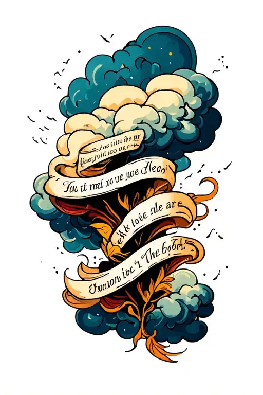 Clouds Inside With A Bible Verse