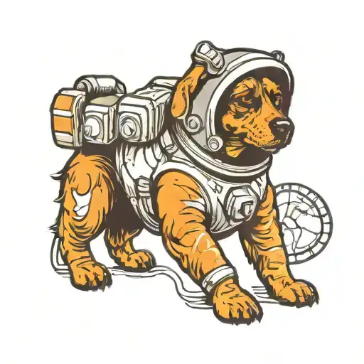 Astronaut Dog Black And Grey