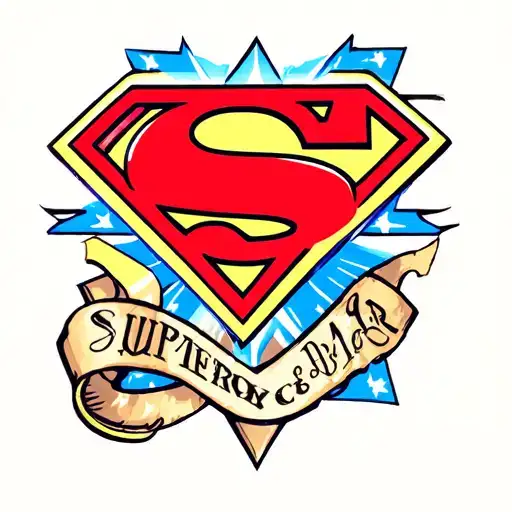 New Superman Logo In American Traditional Style