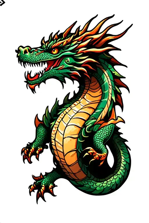 American Traditional Dragon