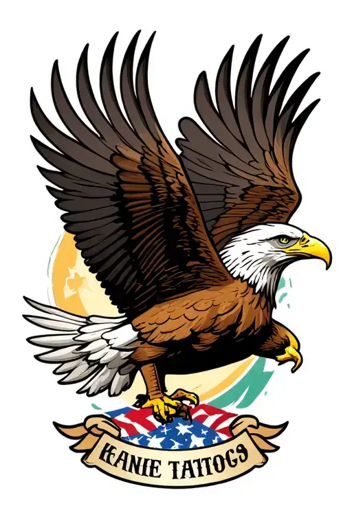 American Eagle Flying