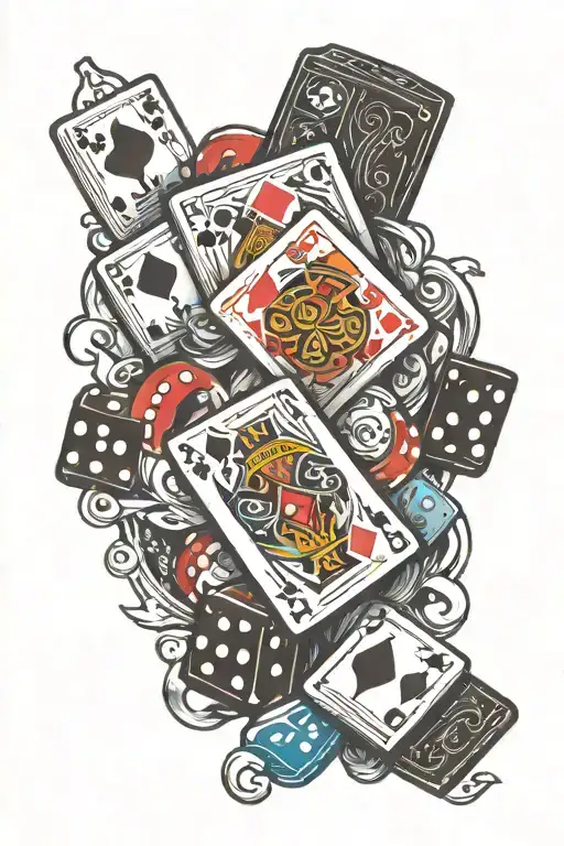 Poker Cards And Dice