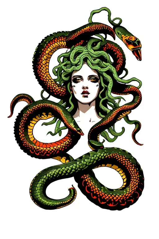 Medusa With Snakes