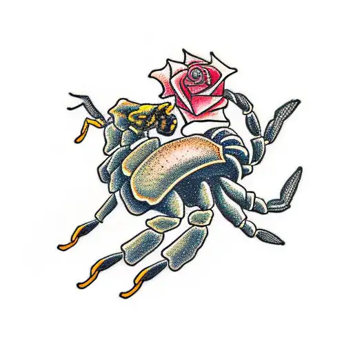 Scorpion With Rose As Stinger