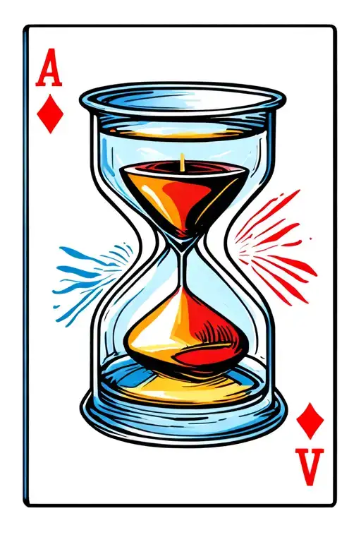 Hour Glass Containing The Card