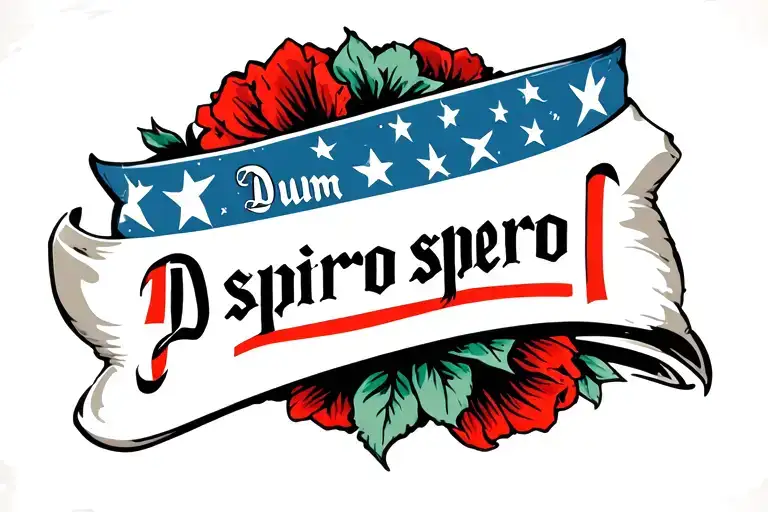Banner With 'Dum Spiro Spero'