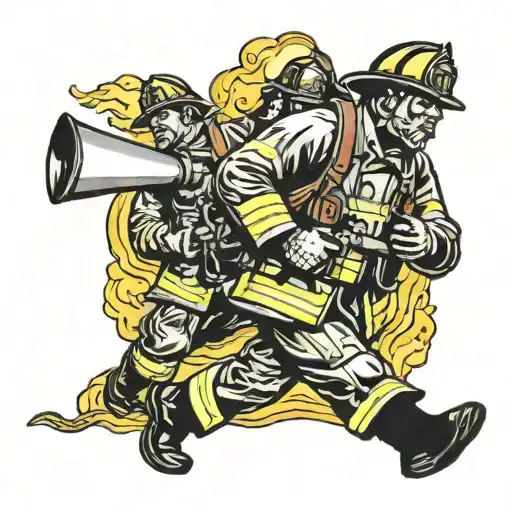 Firefighter In Action