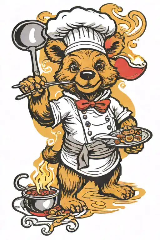 Happy Bear Chef Flambe