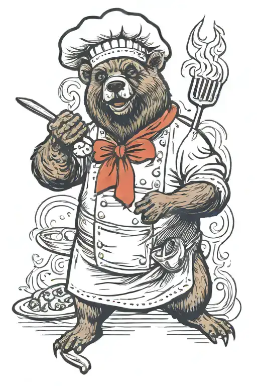 A Sarcastic Cheeky Bear Who Is A Chef