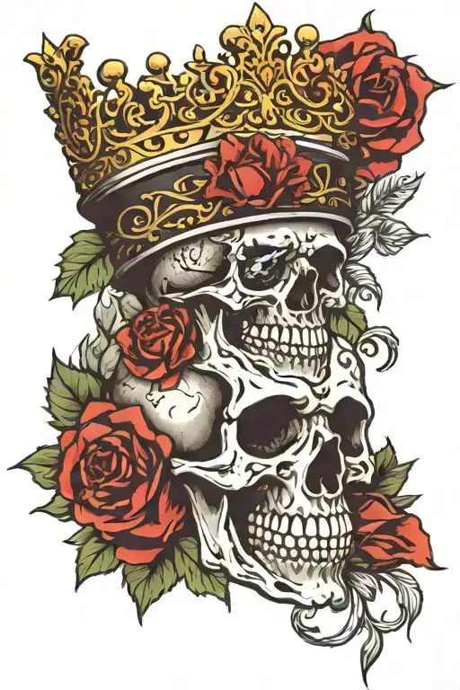 Skull Wearing A Crown