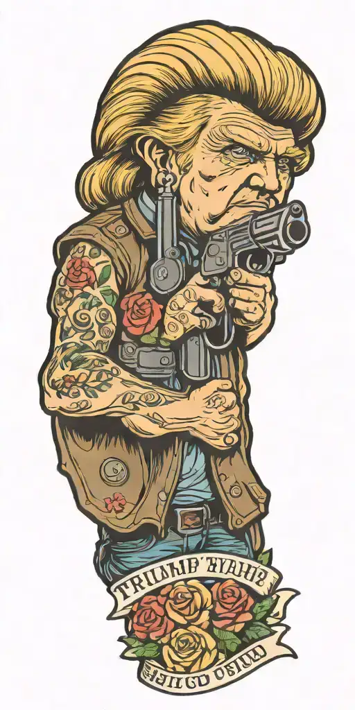 Trump Hold Gun You Missed Bitch