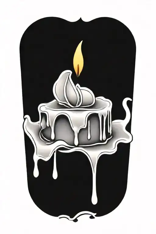 Melting Burning Candle Wax Dripping