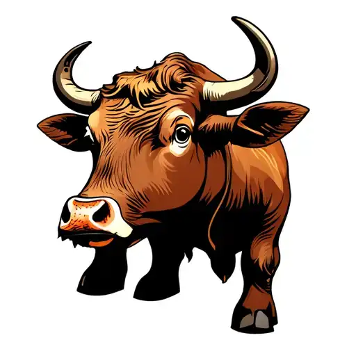 Baby Bull With A Septum Peircing