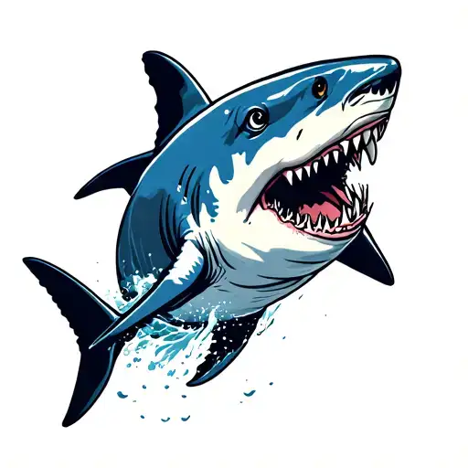 Shark Jump Attacking