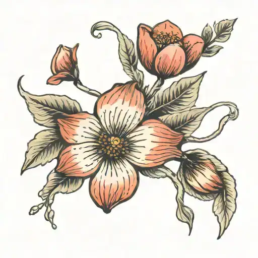 Wildflower With Falling Petals Floating Away