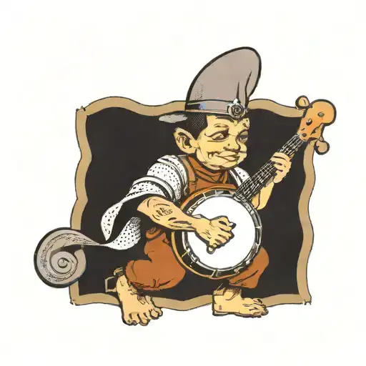 Halfling Playing Banjo