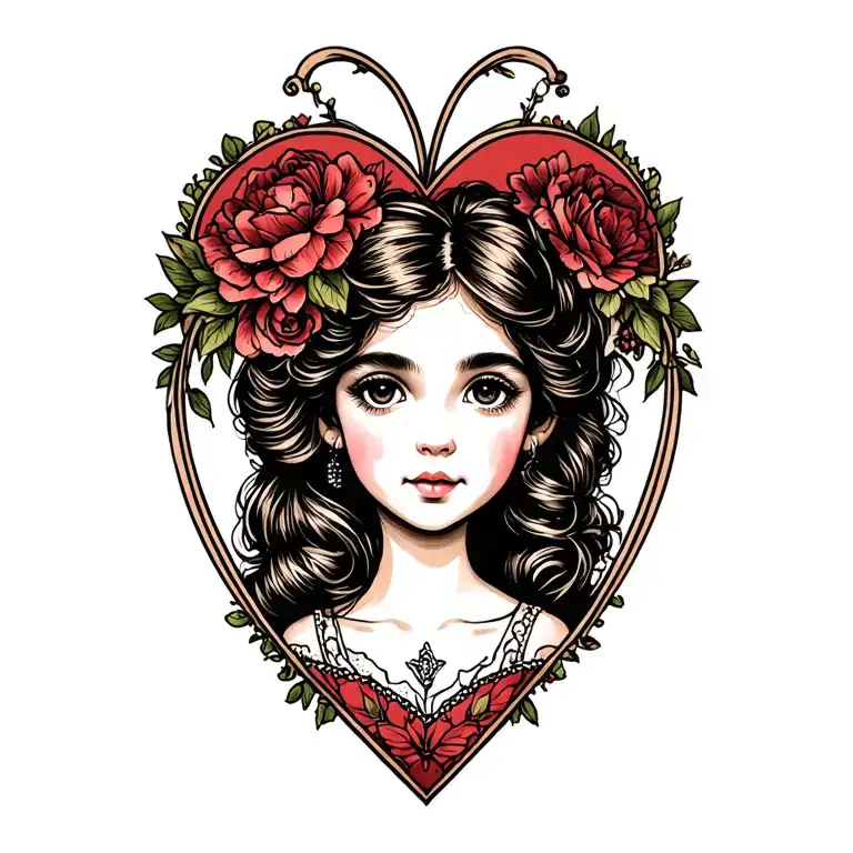 Heart With Baby Girl