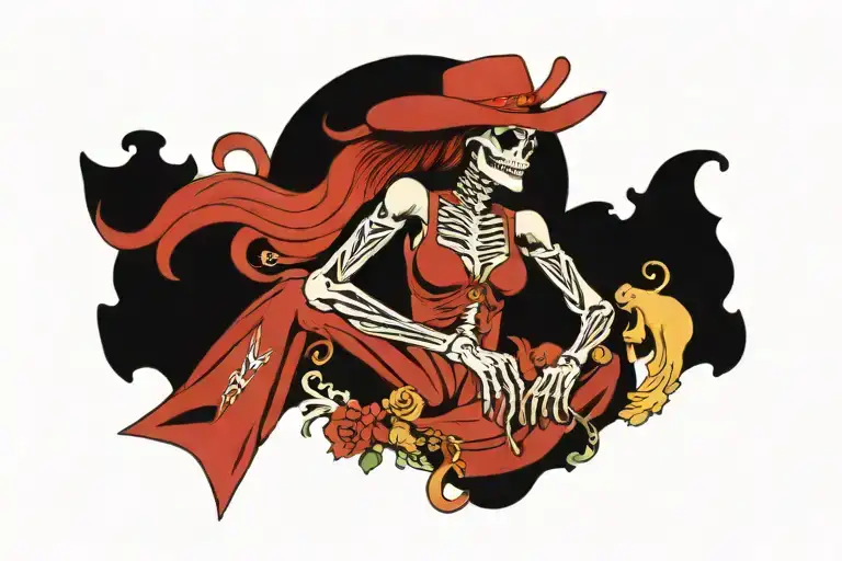 Skeleton Cowgirl