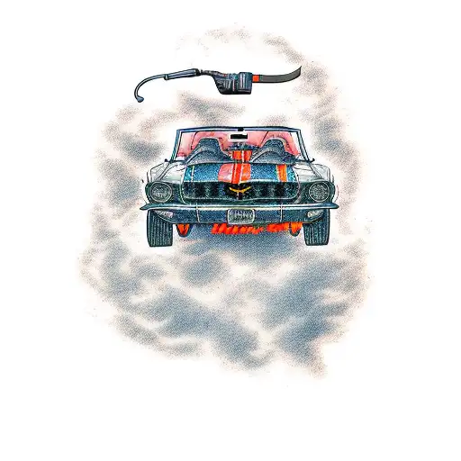 Ford Mustang Convertible Smoking From Roof