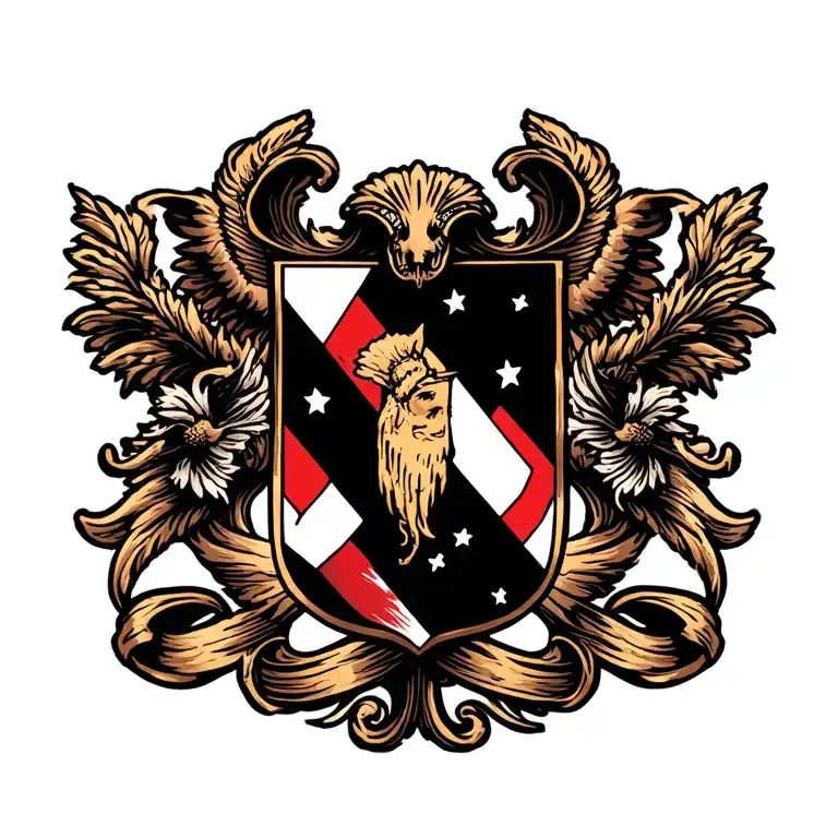 Thorsen Coat Of Arms Raised