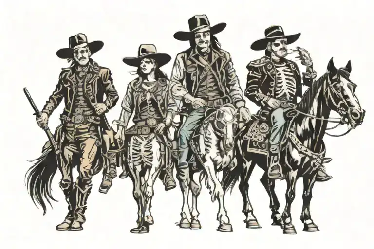 Goth Western Skeleton Cowboys Inspired By Garth Ennis
