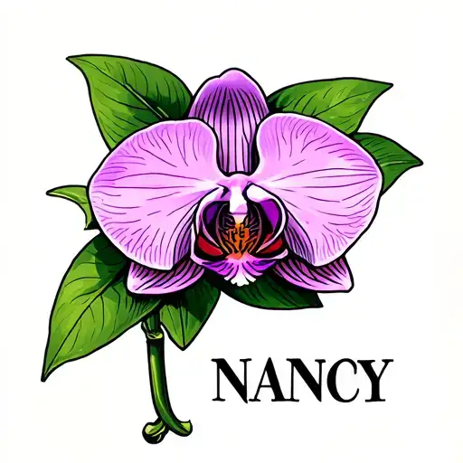 Simple Orchid With The Name Nancy