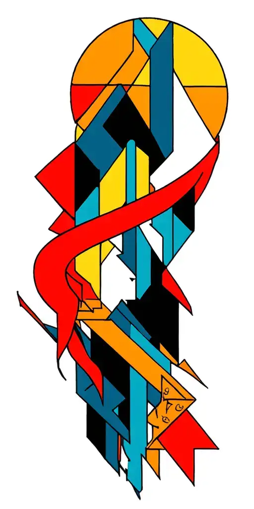 Full Sleeve Pyramid Abstract