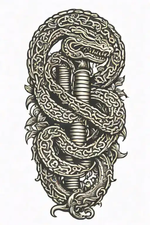 Don't Tread On Me Made Of Flintlock Pistols