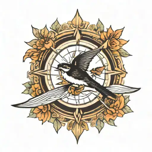 Swallow Compass Surrounded