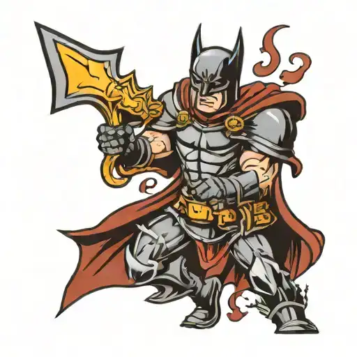 Dark Knight Holding Battle Axe