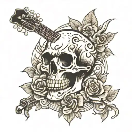 Skull And Guitar
