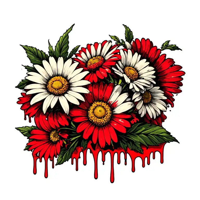 Daisies And Blood Dripping