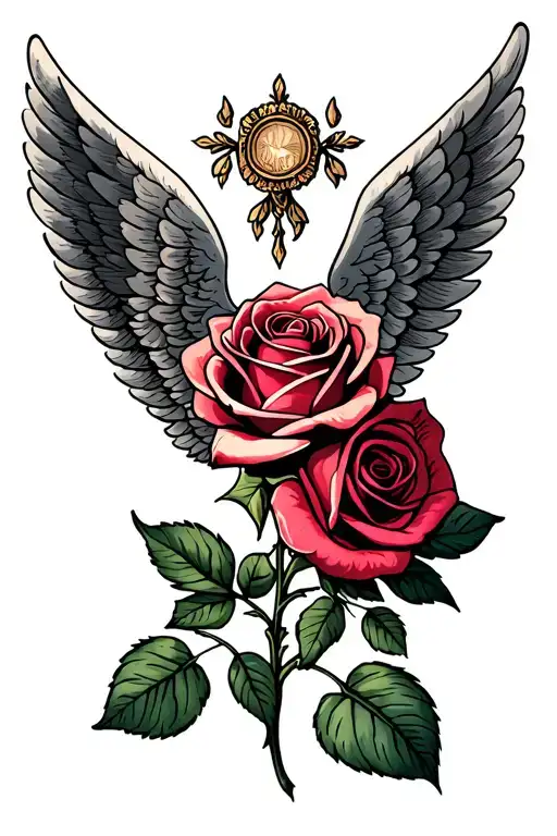 Rose With Angel Wings