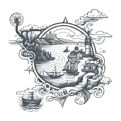 River Mouth Surrounded Travel Landmarks