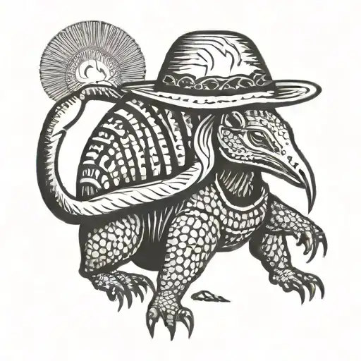 Cowbow Armadillo Campfire Camping