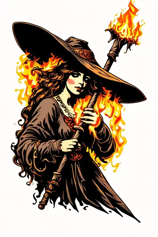 Witch Burning On The Stake