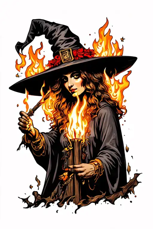Witch Burning On The Stake