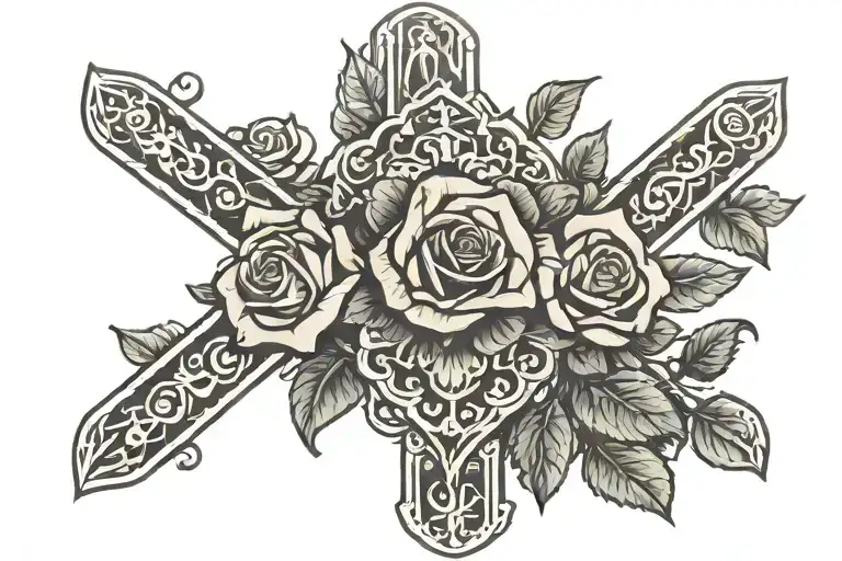 Protection Family Rose Cross