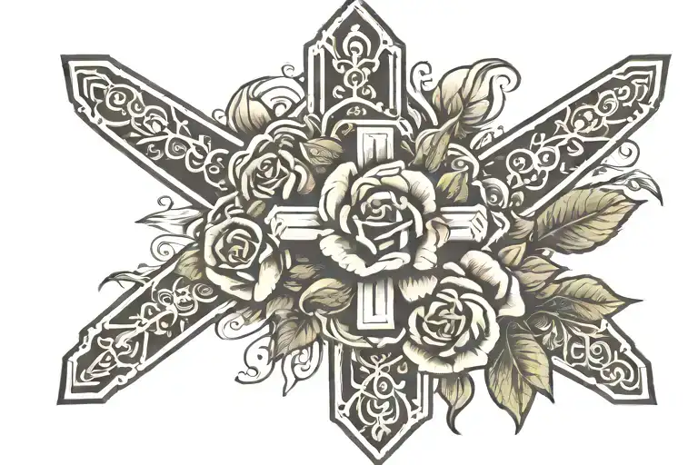 Protection Family Rose Cross
