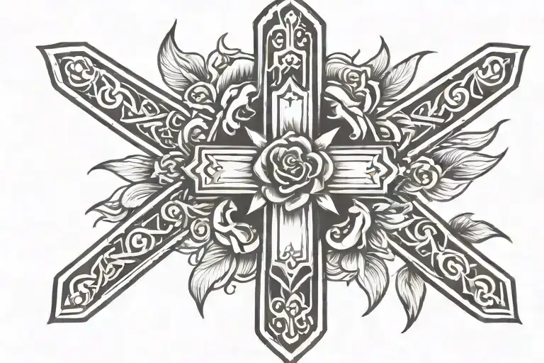 Protection Family Rose Cross