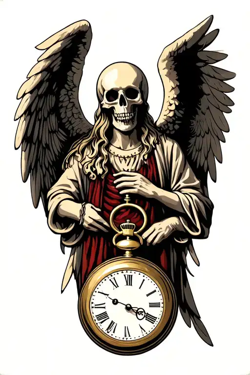 Angel Of Death With Pocket Watch