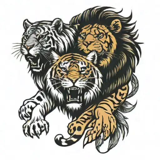 Lion And Tiger