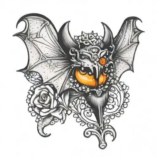 Bat Sexy Beads Detailed Drawing