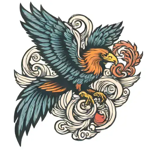 Rising Phoenix And Letter S